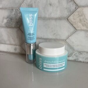 Bliss Eye Do All Things Hydrating Eye Gel & Drench Quench Cream To Water Hydrate